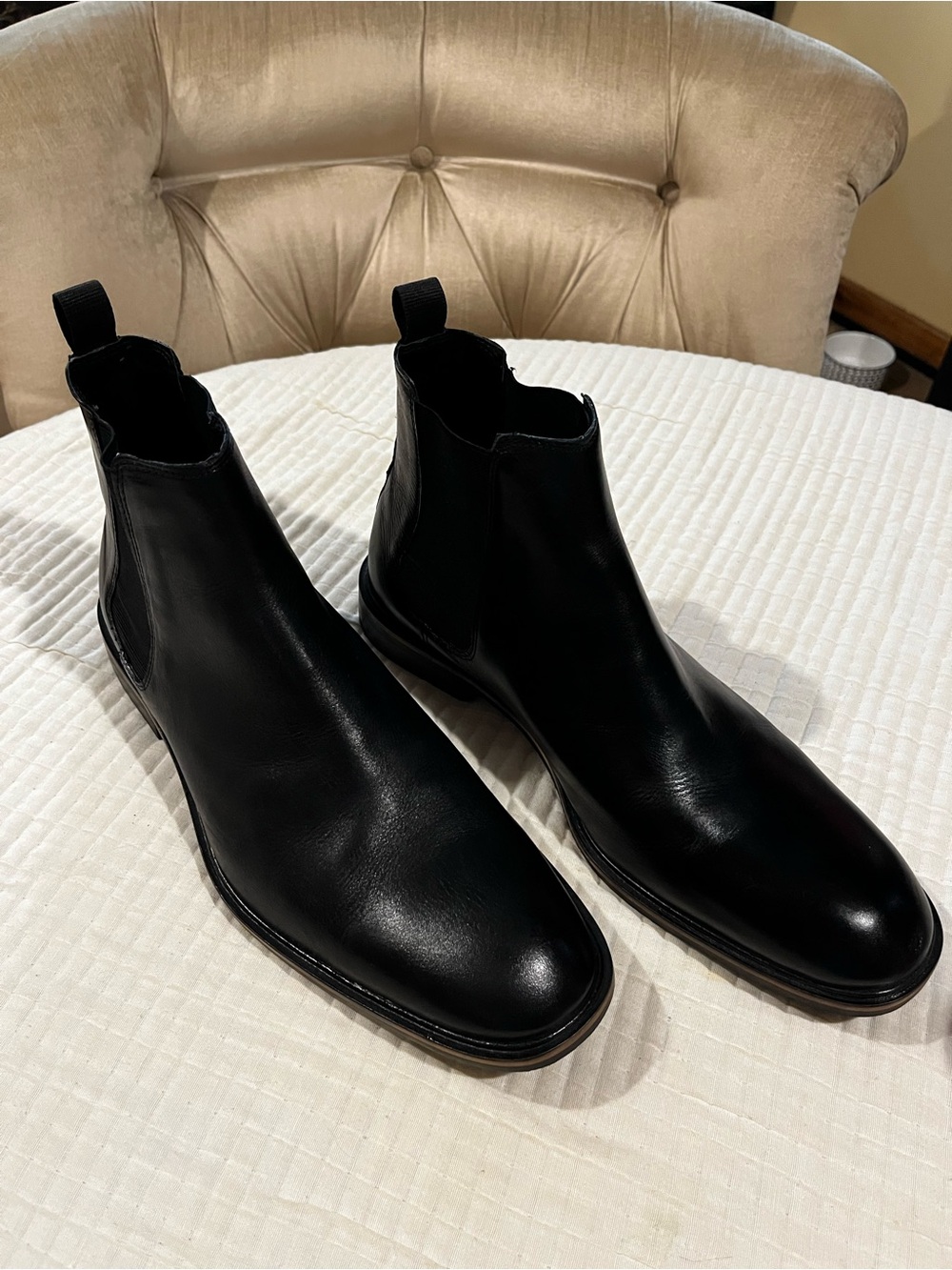 Steve Madden Romika Black Leather Chelsea Boots